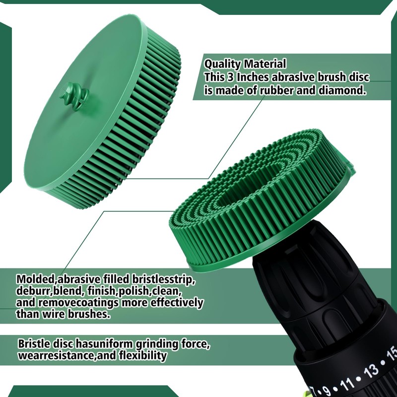 Lounsweer 6 Pack Bristle Disc 3 Inch Grit Abrasive Brush
