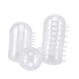 Ciieeo 10pcs Clear Plastic Fillable Ball Ornaments Reusable Hanging Balls for DIY Crafts Christmas Wedding Decorations Shatter Crafting Mold for