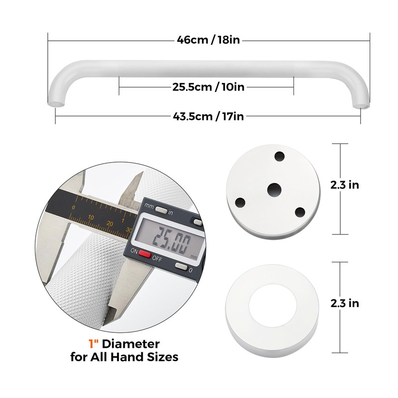 Grab Bars for Shower, 2 Pack 18-Inch Anti Slip Shower