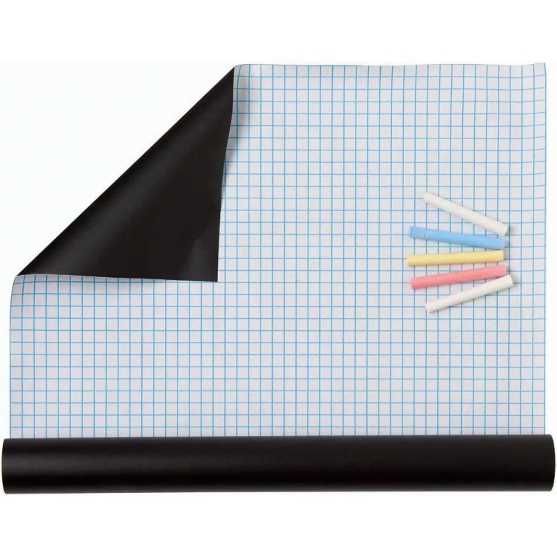 Ugaaiya Pizarron Vinil Blanco O Negro Adherible 200x45cm Lavable