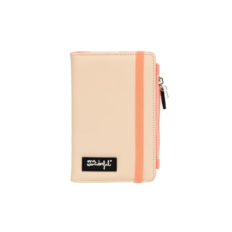 Mr. Wonderful Passport Holder Orange Destination: The World, Colourful, Estandar,