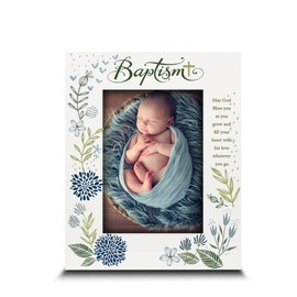 BELLA BUSTA BELLA BUSTA-Baptism Picture Frame-Baby Blessings-Christening, Baby Girl/Boy Baptism Presents from Godparents Friends and Family-UV Print Frame (5x7 Vertical)