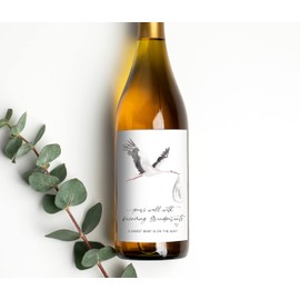 Pregnancy Reveal Wine Label for Parents Mom and Dad, Tiny Baby Announcements Gifts, Wine Bottle Stickers, We're Having a Baby Cards, Promoted to Grandparents, Im Pregnant
