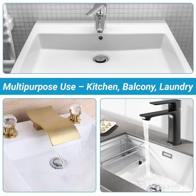 Sink Plug Sink Strainer Drain Plug Copper Core ABS Housing