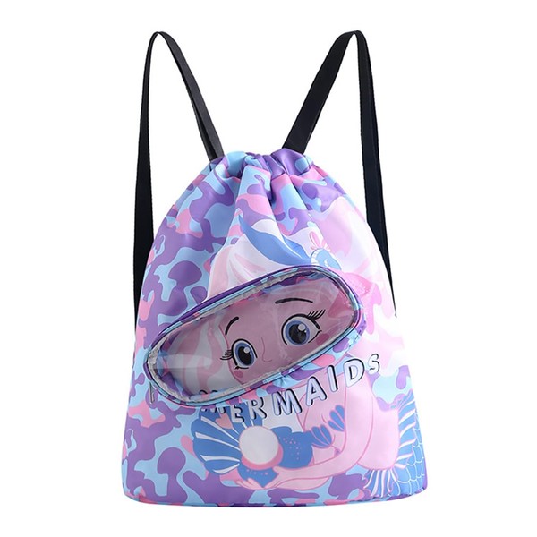 NTRUXZP Swimming Backpack Waterproof Children, Backpack with Drawstring Children, Swimming