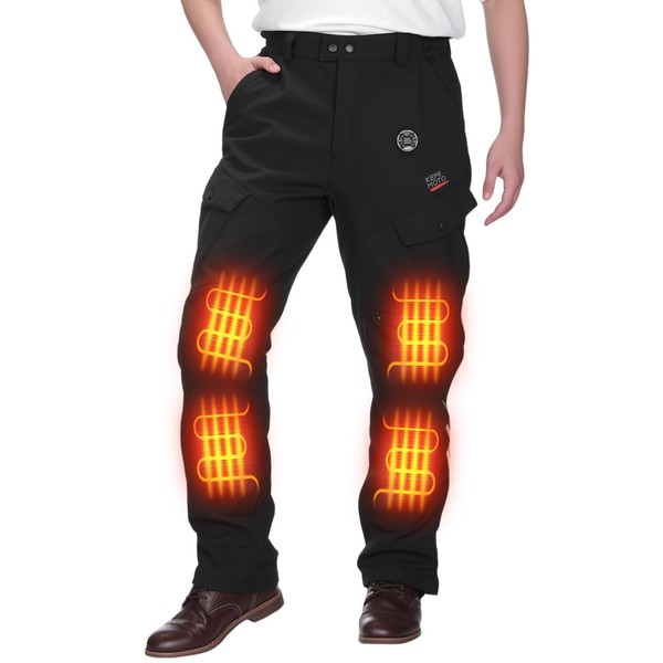 KEMIMOTO Men's Motorcycle Heated Pants with 10000mAh Battery & ESA