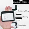 15 Pcs Horizontal Badge Holder, Black Sliding ID Badge Holder