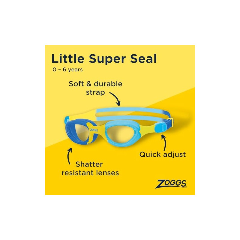 Zoggs Kid's Little Super Seal Swimming Goggles with Quick Adjust