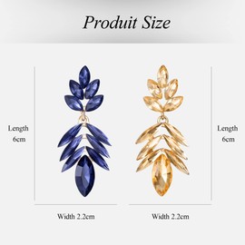 Dochais Statement Earrings, Rhinestone Dangle Earrings, Women's Glitter Earrings, Women's Drop Earrings, Glass Stone Earrings, Large Earrings for Women, Fashion Jewellery Earrings, Alloy Steel