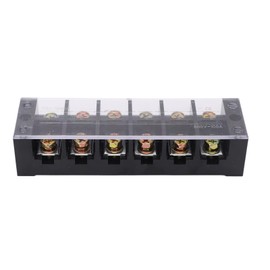 Electrical Terminal Strip Block Thickened 100A 600V Dual Row 6 Positions for Lighting Systems and Power Distribution System