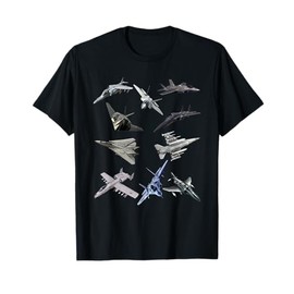 F22 Raptor F18 Hornet F4 Tomcat F35 F15 F16 F117 A10 F4 T-Shirt