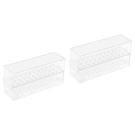 Beavorty 2pcs Nail Art Storage Box nail bit holder nails drill bits magnetic sockets grinding head finishing case nail supplies for nail techs magnetic bit holder nail art supplies abs