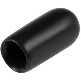 TA-VIGOR 200Pcs Rubber End Caps, 2mm ID Round Flexible Screw End Caps Thread Protectors, Black Vinyl Bolt Covers Rubber Covers for Screws, Tubes, Cables, Wires, etc