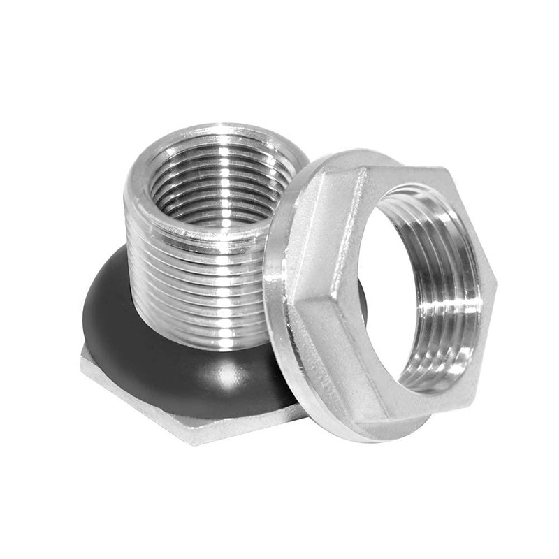 Beduan 3/4" Female Bulkhead Water Tank Connector Stainless Steel Thru-bulk