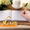 Golden Love & Rose Pen Holder Signing Pen Set for