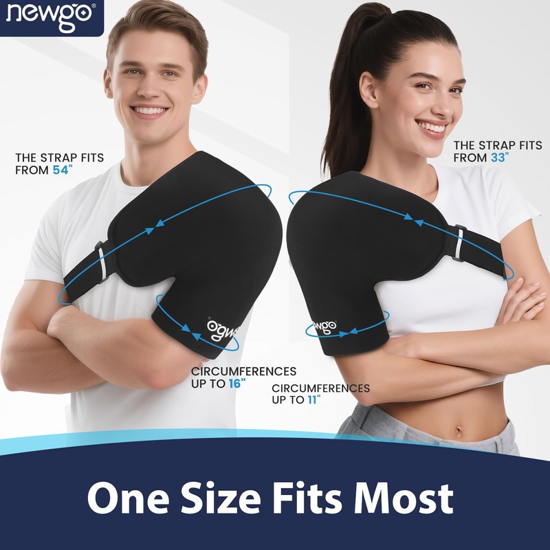 NEWGO Shoulder Ice Pack Wrap for Rotator Cuff and Arm,