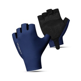 INBIKE Cycling Gloves Men Women MTB Mountain Bike Road Bike Gloves Summer Haslbfinger Fingerless Cycling Non-Slip Shockproof Elastic Reflective Breathable Cycling Multifunction Blue S