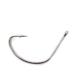Qty 100 Size 4/0 Fishing 2X Strong Kahle Hook Nickel Wide Gap Turned-up Ball Eye Single Style Made of Hi-Carbon Steel