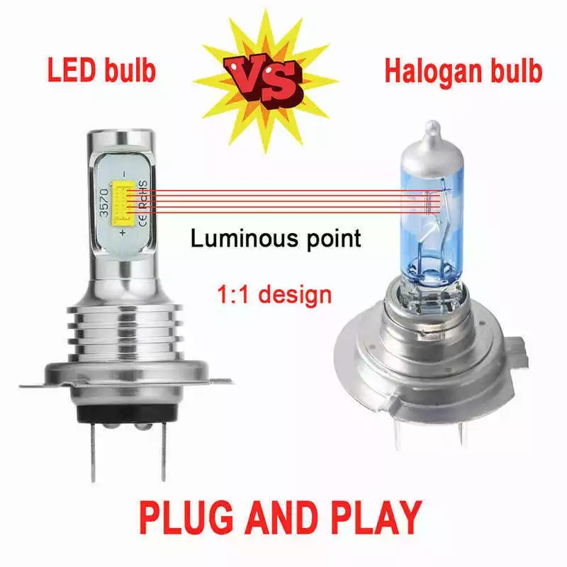 AUIMSOCO 2x H7 LED Headlight Bulbs Kit High Low Beam