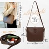 TRAD VALEN, Belt Design, Square Shoulder Bag, Lightweight, Cross-shoulder, Cross-shoulder,