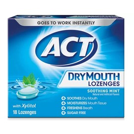 ACT Dry Mouth Lozenges Soothing Mint, 18 Ct PACK OF 3