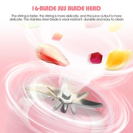 Portable Mini Blende for Shakes and Smoothies, Personal Handheld Blender USB Rchargeable, Portable Juicer Cup With 6 Blades and Travel Lid（500ML）