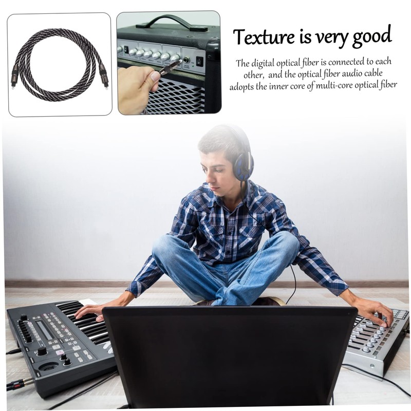 Vaguelly 1pc Optical Audio Cable Fiber Cord for Home Theater