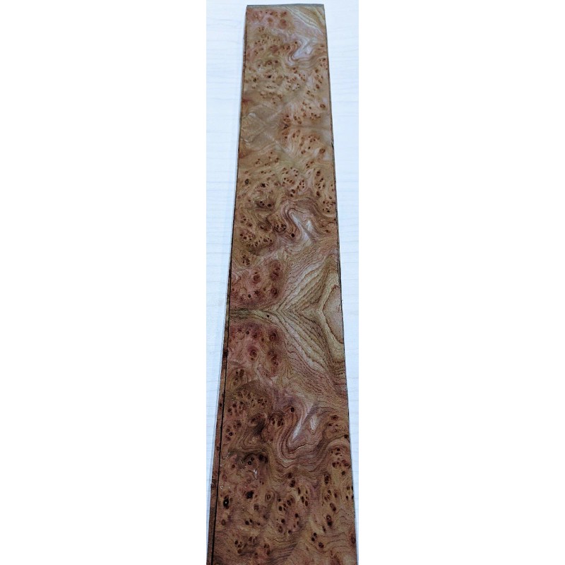 Carpathian Elm Burl wood veneer 3.5" x 25" with paper