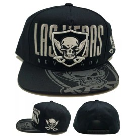 Top Level Las Vegas New Top Cross Sword Block Raiders Black Gray Era Snapback Hat Cap