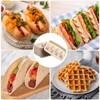Cabilock 50pcs Disposable Paper Taco Holders Plates with Dividers,Taco Bar