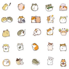 Hamster Stickers,Super Cute Animal Stickers, Funny Animals Decal for Kids Teens, 50Pcs Vinyl Waterproof Sticker for Water Bottles, Laptop (Hamster2)