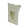 DataComm Electronics 45-0001-LA 1-Gang Recessed Low Voltage Cable Plate -