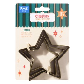PME CH24CCC109 Christmas Cookie Cutters, Stars (Set of 3), Steel