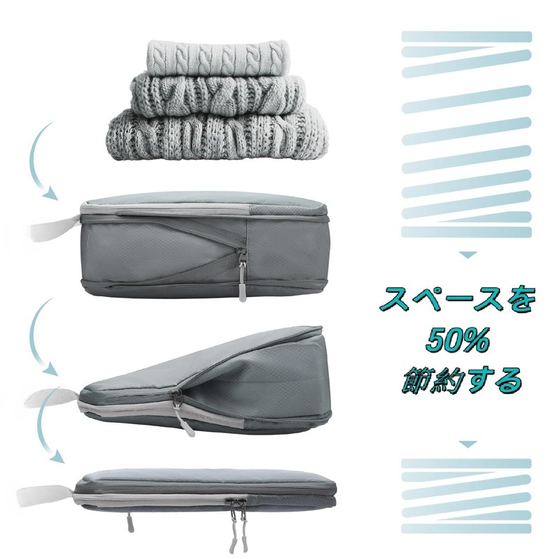 Travel Compression Bag, Hongzhanfa Travel Pouch, Set of 4, Convenient