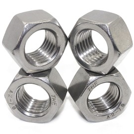 1/2-13 Stainless Steel Finished Hex Nut, 304 Stainless Steel Nut (10 pcs)