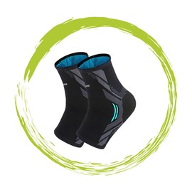 MAXFIT-2 Tobilleras De Compresión, Protección Tobillos, Deportiva Ortopédica, Tobilleras Gym, Para Basquetbol, Tobilleras Para Esguince, Talon de Aquiles Tobillera Para Mujeres Y Hombres, Mod HH545 (Azul, Large)