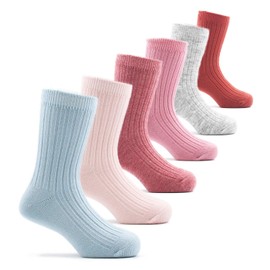 Big Girls Wool Socks Kids Winter Warm Crew Seamless Socks 6 Pack 8-10 Years