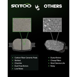 SCITOO D817 Front Ceramic Brake Pads Sets Fit For Scion tC 2010,For Toyota Celica 2000-2005