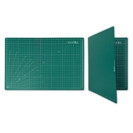 iMAT Flip Cutting Mat Note A1 (Inch Version), 24 x 36 in (60 x 90 cm), Foldable, Ideal for Crafts, Paper Cutting, Large Leather and Cloth Projects, Sketching, Drawing (Hunter Green)