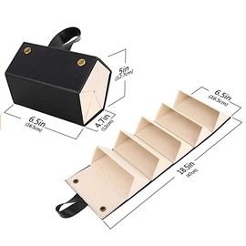 Sxspace Glasses Organiser, Glasses Storage/Presentation, Travel Sunglasses, Glasses Box for Storing 5 Glasses, Portable Glasses Case for Men and Women, Gris-beige