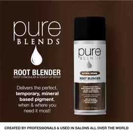 Pure Blends Root Blender – Natural Brown Root Touch-Up Spray for Light to Medium Brunette Hair | Temporary Root Coverage for Gray & Faded Roots