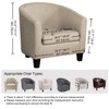 Byforphye Club Chair Cover, 2-Piece Set Tub Chair Covers with