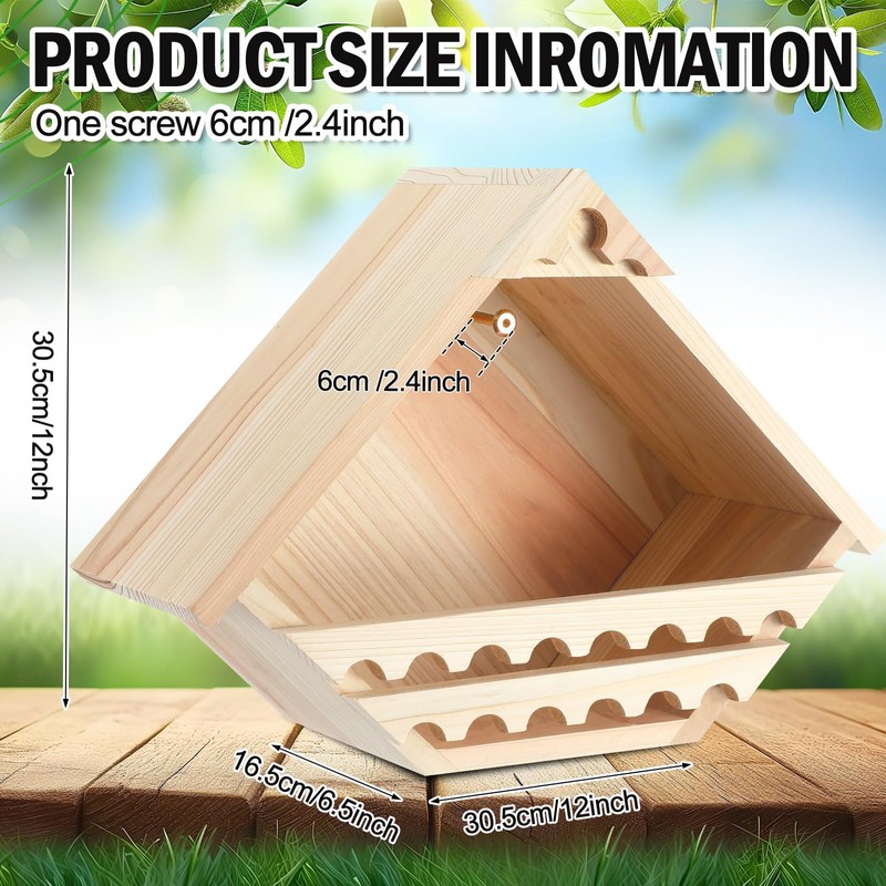 DoubleFill 2 Pcs Cedar Dove Nesting Box Bird House Outdoor