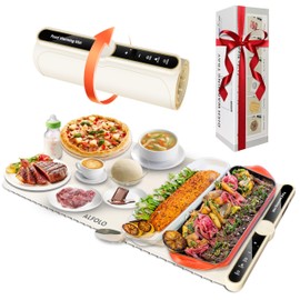 ALFOLO Warming Mat for Food Extra Large Food Warmers for Parties Buffet Portable Food Warming Mat Sourdough Warmer Defrosting Tray, Buffet Servers 8s Fast Full Heat Electric Warming Tray 9 Temp 31.5”