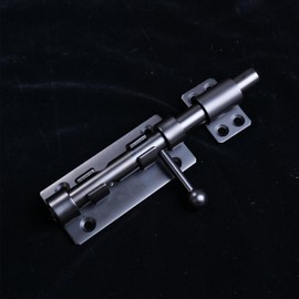 Barrel Bolt Latch, 12" Heavy Duty Gate Latch Slide Lock Solid 304 Stainless Steel Bolt Lock for Inside Door, Black Finished Shed Door Latch(1 Pack)