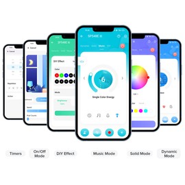 SEZO SP548E RGB RF LED Remote Control DC5V-24V SPI WiFi LED Controller 2.4GHz Bluetooth Controller for fcob cob ws2812b ws2811 LED Strips Compatible with Alexa Google Home Control