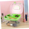 Mikinona Cosmetics Storage Box Portable Double Layer Plastic Organizer for