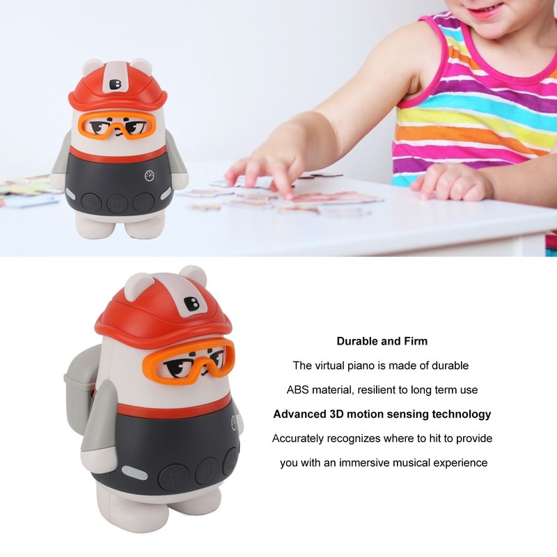 Cute Virtual Piano with Speaker Finger Stall 3D Motion Sensing