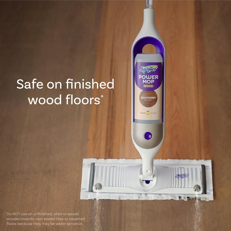 Swiffer PowerMop Wood Mopping Pad Refills for Floor Cleaning, 11