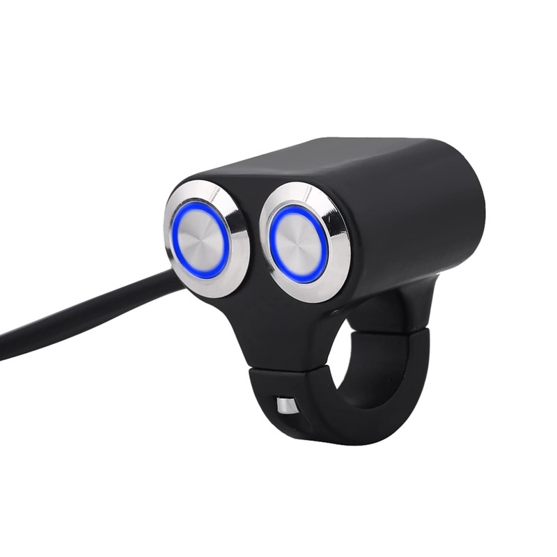 Depisuta Motorcycle Turn Signal Switch, Handlebar Switch with Indicator Light